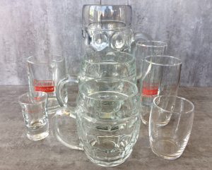 Mietgläser rustikal Feier Fest Party Getränke Friesacher