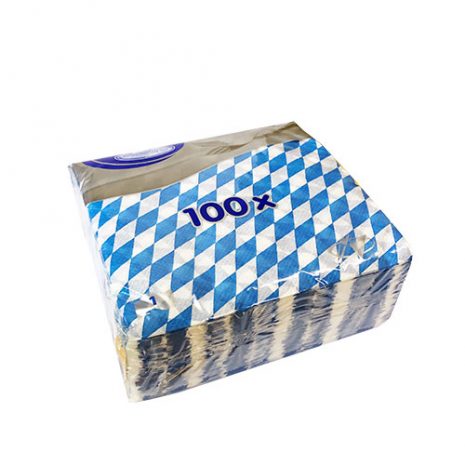 Serviette_blau_Weiss_100_Stk